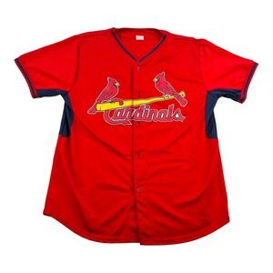 St Louis Cardinals Jersey Shirt Mens Large Red MLB Baseball Carpenter 13